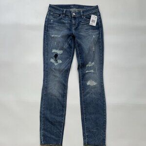 Guess Women’s Kate Skinny Low Rise Jeans Distressed Size 27